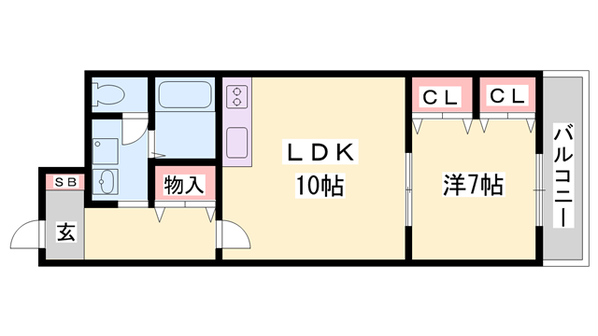 上野マンションの物件間取画像